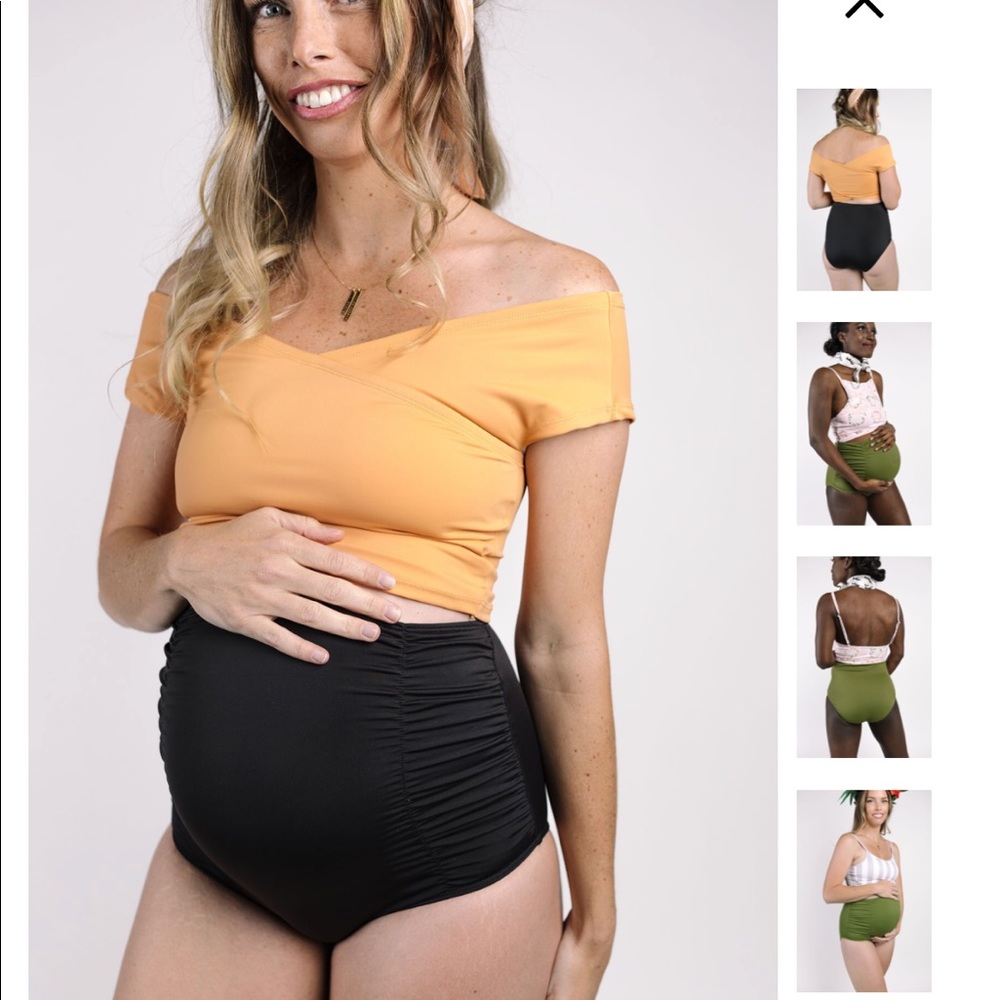 Black kortni jeane maternity swim bottoms